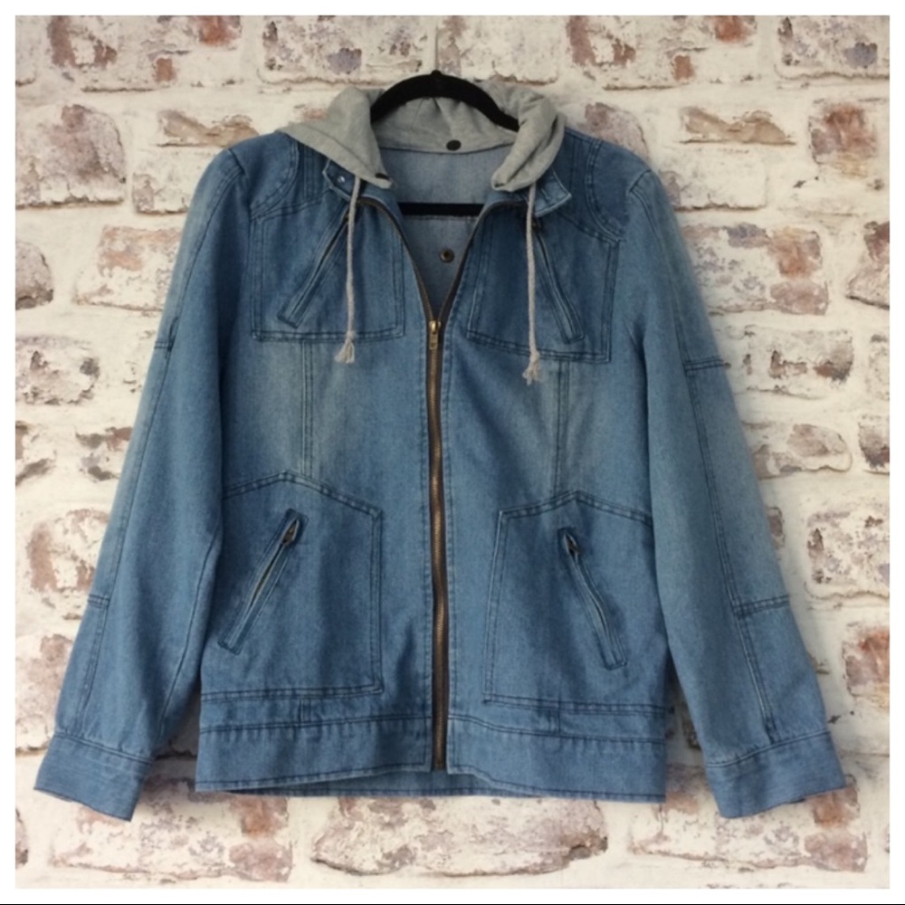 Hooded jean jacket